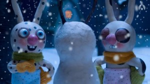 Gros pois et Petit point dans la tempête de neige