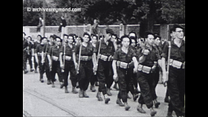 Défilé du 6ème BCA 08 Sept.1944/ De Gaulle à Grenoble